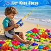 image:imageCozyBomB Magnetic Fishing Toys Game Set for Kids  Water Table Bathtub Kiddie Pool Party Pole Rod Net Outdoor Plastic Floating Fish Toddler Bath Color Ocean Sea Animals Birthday Gift Age 35 6 4838 Fishes