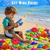image:imageCozyBomB Magnetic Fishing Toys Game Set for Kids  Water Table Bathtub Kiddie Pool Party Pole Rod Net Outdoor Plastic Floating Fish Toddler Bath Color Ocean Sea Animals Birthday Gift Age 35 6 4846 Fishes