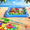 image:imageCozyBomB Magnetic Fishing Toys Game Set for Kids  Water Table Bathtub Kiddie Pool Party Pole Rod Net Outdoor Plastic Floating Fish Toddler Bath Color Ocean Sea Animals Birthday Gift Age 35 6 4835 Fishes
