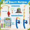 image:imageCozyBomB Magnetic Fishing Toys Game Set for Kids  Water Table Bathtub Kiddie Pool Party Pole Rod Net Outdoor Plastic Floating Fish Toddler Bath Color Ocean Sea Animals Birthday Gift Age 35 6 4840 Fishes