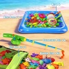 image:imageCozyBomB Magnetic Fishing Toys Game Set for Kids  Water Table Bathtub Kiddie Pool Party Pole Rod Net Outdoor Plastic Floating Fish Toddler Bath Color Ocean Sea Animals Birthday Gift Age 35 6 4842 Fishes