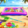 image:imageCozyBomB Magnetic Fishing Toys Game Set for Kids  Water Table Bathtub Kiddie Pool Party Pole Rod Net Outdoor Plastic Floating Fish Toddler Bath Color Ocean Sea Animals Birthday Gift Age 35 6 4820 Fishes