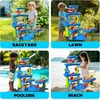 image:imageCozyBomB Water Table for Toddlers 35Sand Water Tables with Fishing Game Set5 Tier Outdoor Toys for Kids Ages 48Summer Beach Outside Sensory Table Activity Party Birthday Gift25 Gallons