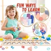 image:imageEducational Montessori Toys Wooden Puzzles Blocks Number StackingPastel