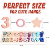 image:imageEducational Montessori Toys Wooden Puzzles Blocks Number StackingPastel