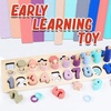 image:imageEducational Montessori Toys Wooden Puzzles Blocks Number StackingPastel