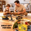 image:imageRemote Control Excavator and Dump Truck Toy Set for Kids 24GHz RC Construction Vehicles with Light Sound Effects Metal Bucket Claw and Drill Attachments Engineering Truck Toys for Boys and GirlsRC Excavator and Truck