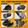 image:imageRemote Control Excavator and Dump Truck Toy Set for Kids 24GHz RC Construction Vehicles with Light Sound Effects Metal Bucket Claw and Drill Attachments Engineering Truck Toys for Boys and GirlsRC Excavator and Truck
