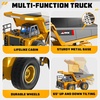 image:imageRemote Control Excavator and Dump Truck Toy Set for Kids 24GHz RC Construction Vehicles with Light Sound Effects Metal Bucket Claw and Drill Attachments Engineering Truck Toys for Boys and GirlsRC Excavator and Truck
