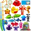 image:imageCozyBomB Magnetic Fishing Toys Game Set for Kids  Water Table Bathtub Kiddie Pool Party Pole Rod Net Outdoor Plastic Floating Fish Toddler Bath Color Ocean Sea Animals Birthday Gift Age 35 6 4815 Fishes