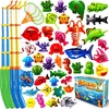 image:imageCozyBomB Magnetic Fishing Toys Game Set for Kids  Water Table Bathtub Kiddie Pool Party Pole Rod Net Outdoor Plastic Floating Fish Toddler Bath Color Ocean Sea Animals Birthday Gift Age 35 6 4840 Fishes