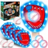 image:imageCozyBomB Toss and Catch Ball Game Set  Toddler Sports and Outdoor Toys Sticky Baseball Glove Catch Games for Kids Birthday Gifts for 310 Year Old Boys Girls 4 LED Paddle 6 Balls Vibration Flash