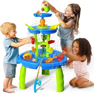 image:imageCozyBomB Water Table for Toddlers 35Sand Water Tables with Fishing Game Set5 Tier Outdoor Toys for Kids Ages 48Summer Beach Outside Sensory Table Activity Party Birthday Gift27 Gallons