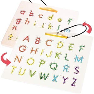 image:imageDouble Sided Magnetic Letter Board 2 in 1 Alphabet Magnets Tracing Board