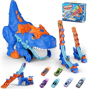 image:imageDinosaur Race Truck Transport Carrier Truck with 6 Mini CarsKids Toys